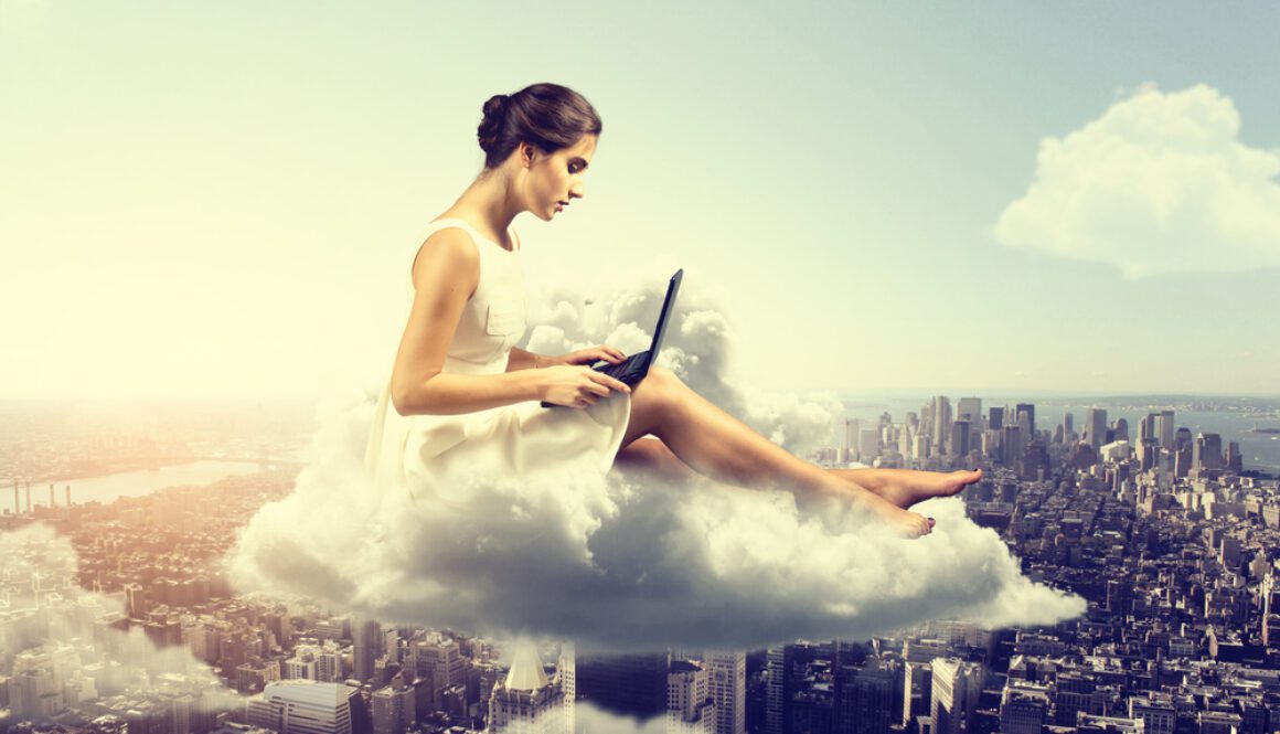 Woman,Working,O,A,Cloud,Above,The,City